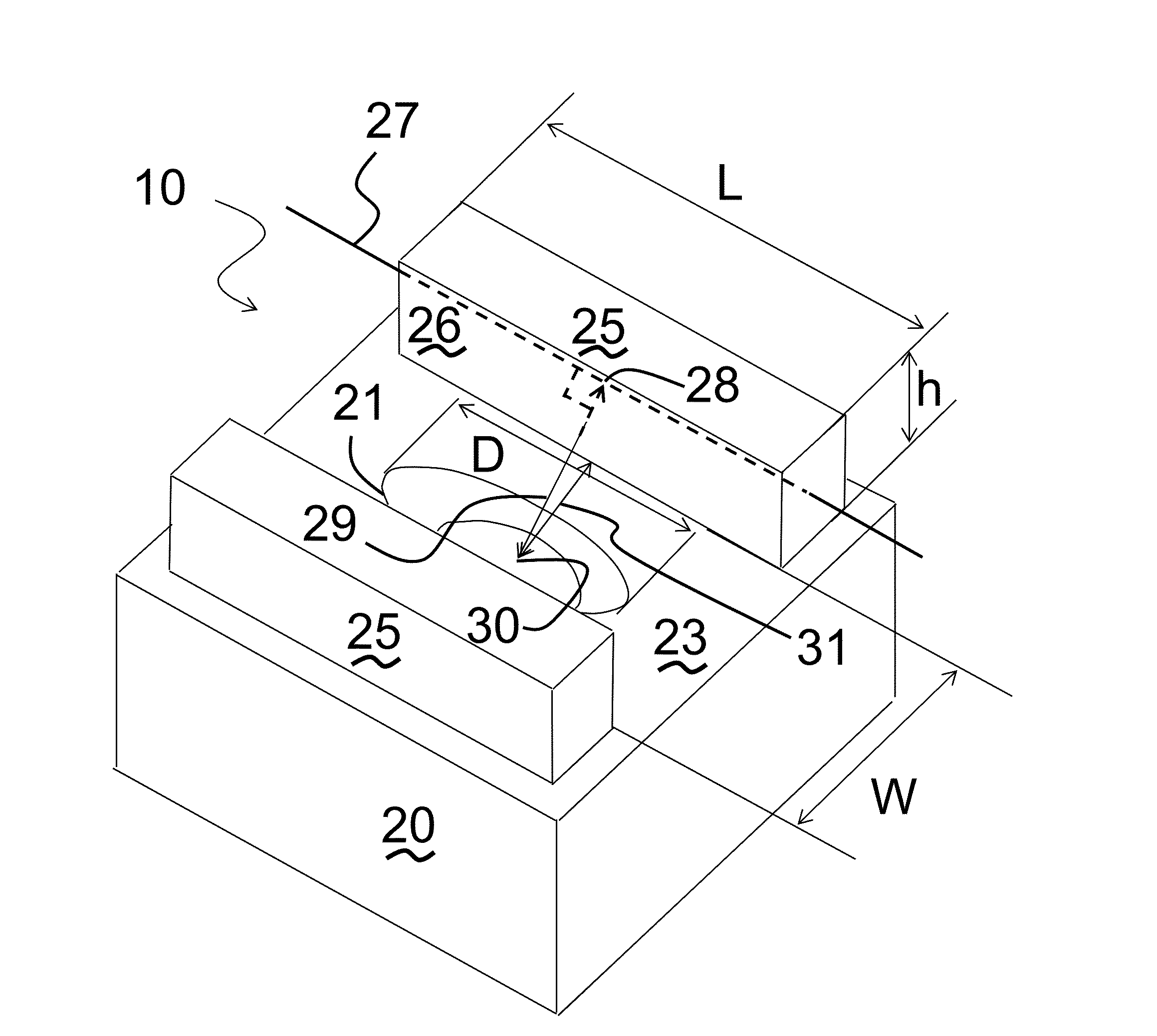 Double entry channel ladle bottom