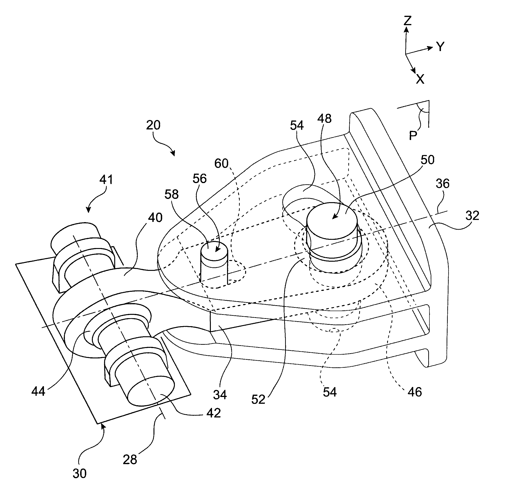 Hinge device of a nacelle cowling of an aircraft engine on a supporting structure