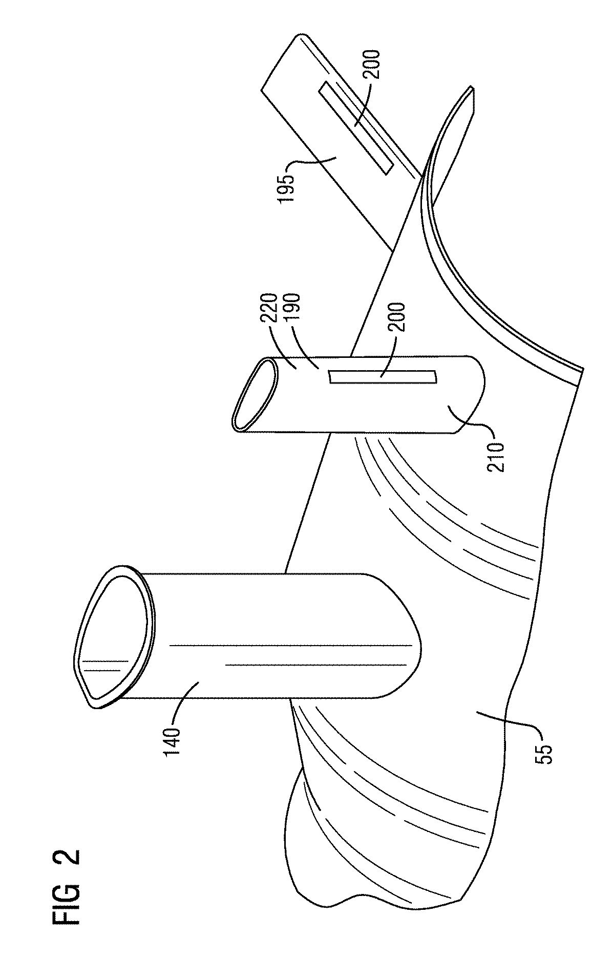 Turbine exhaust cylinder strut strip for shock induced oscillation control