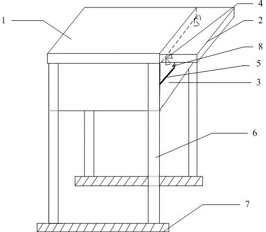 Skid-proof foldable desk