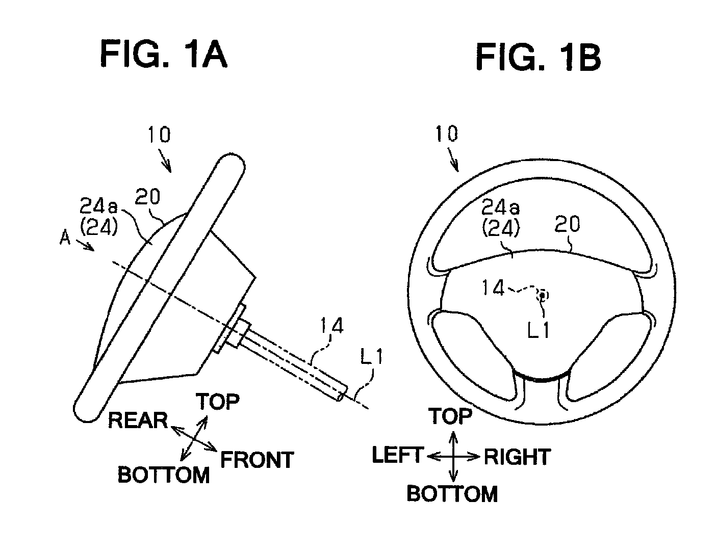 Vibration control structure for steering wheel