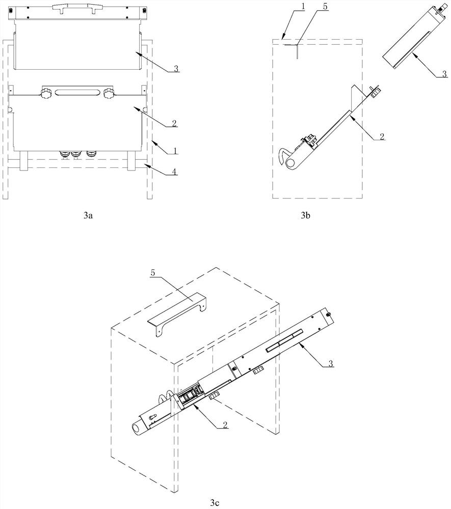 Under-table computer subrack mounting structure supporting sitting posture operation