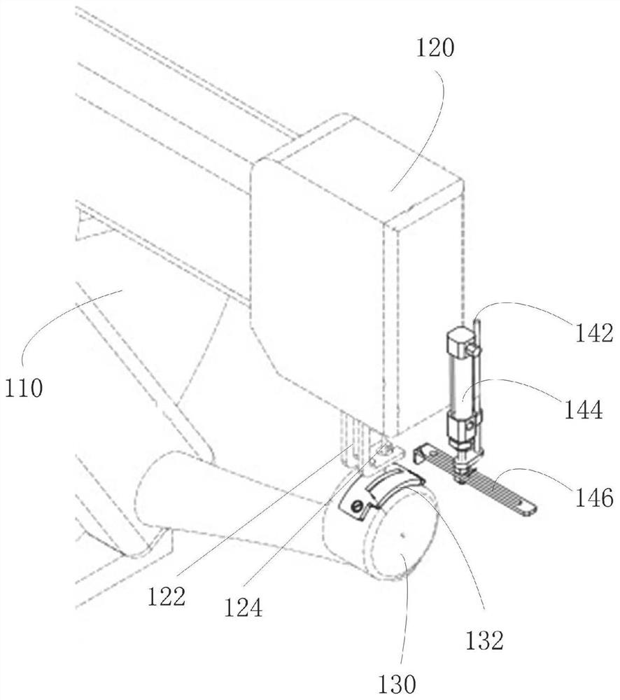 Small-angle sewing device for automotive interior molded skin