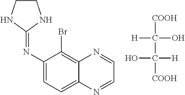 Fixed dose combination of bimatoprost and brimonidine