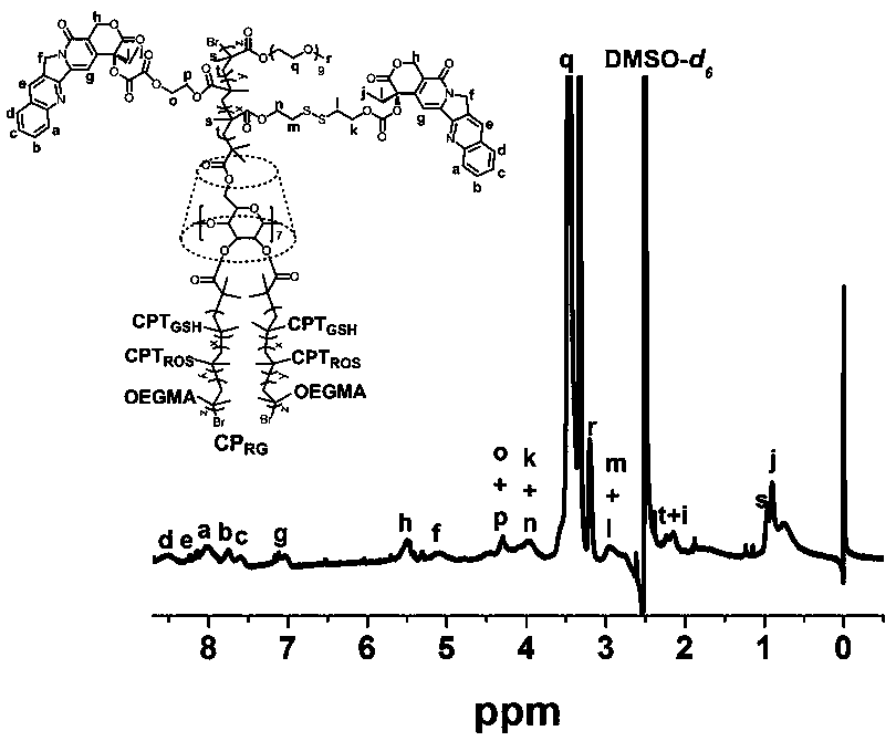 Preparation method of oxidation-reduction double-response type macromolecular camptothecin prodrug