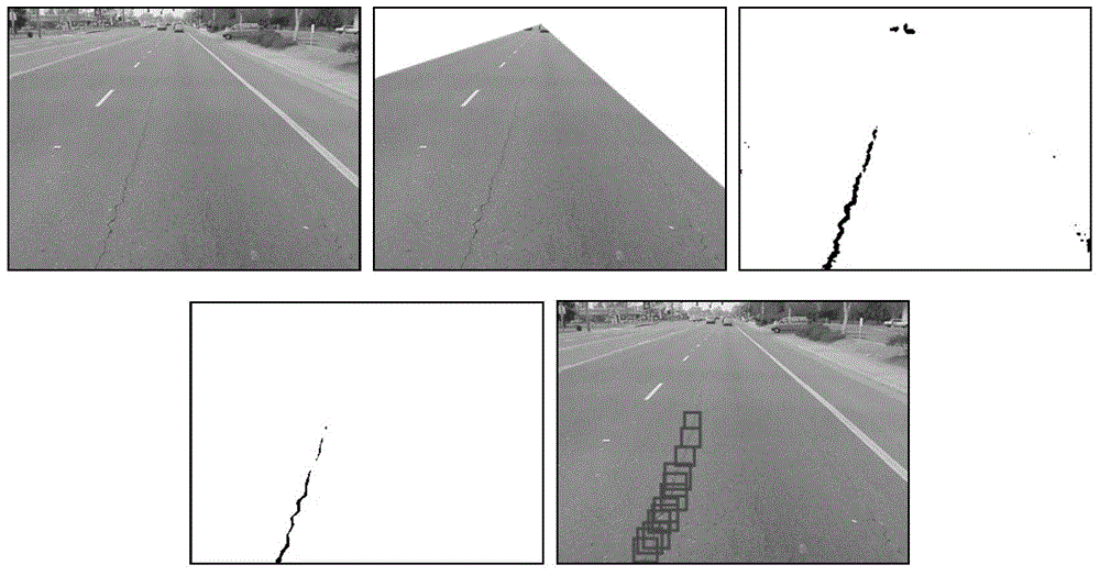 Crack detection method for road surface