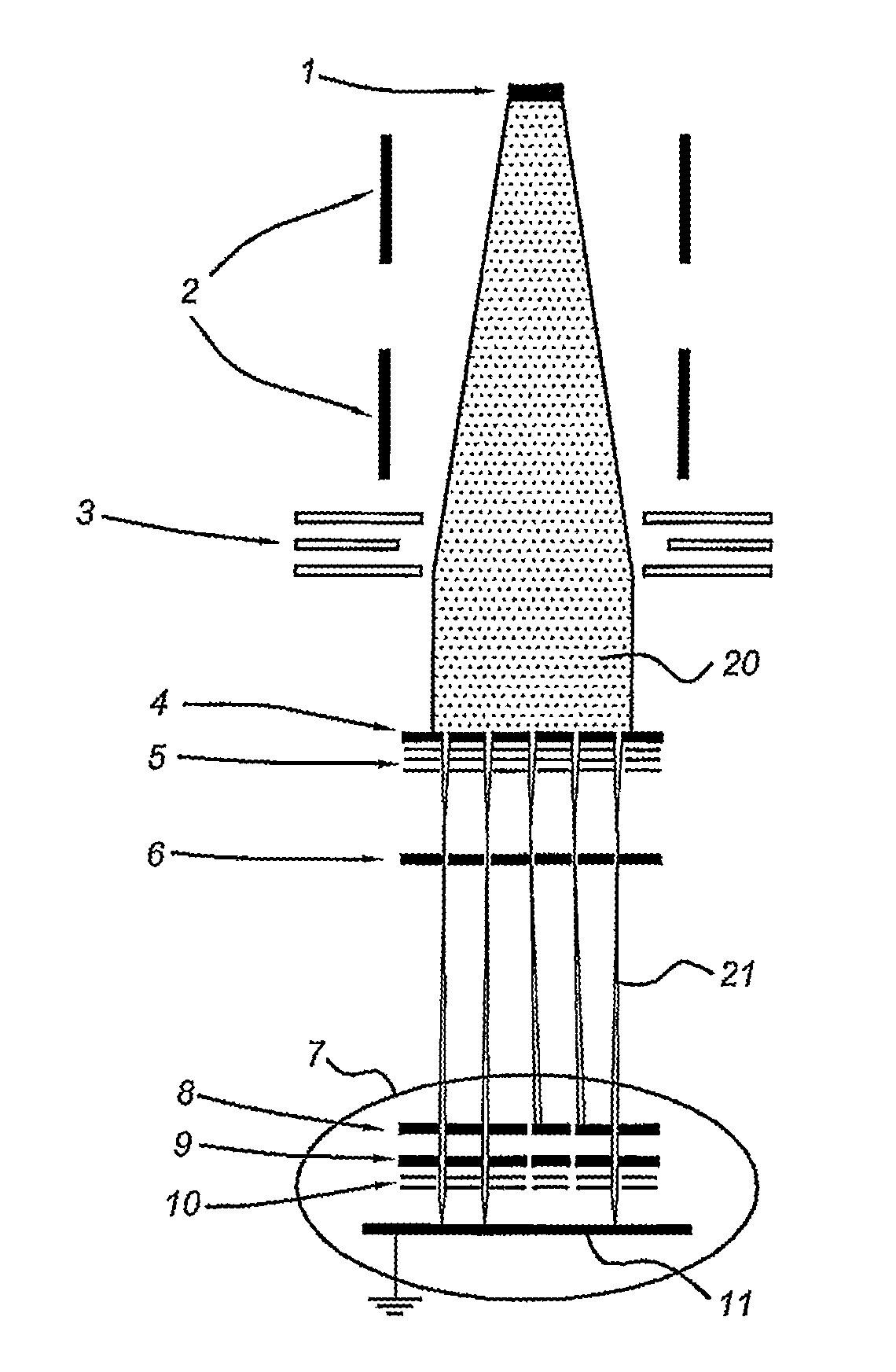 Beamlet blanker arrangement