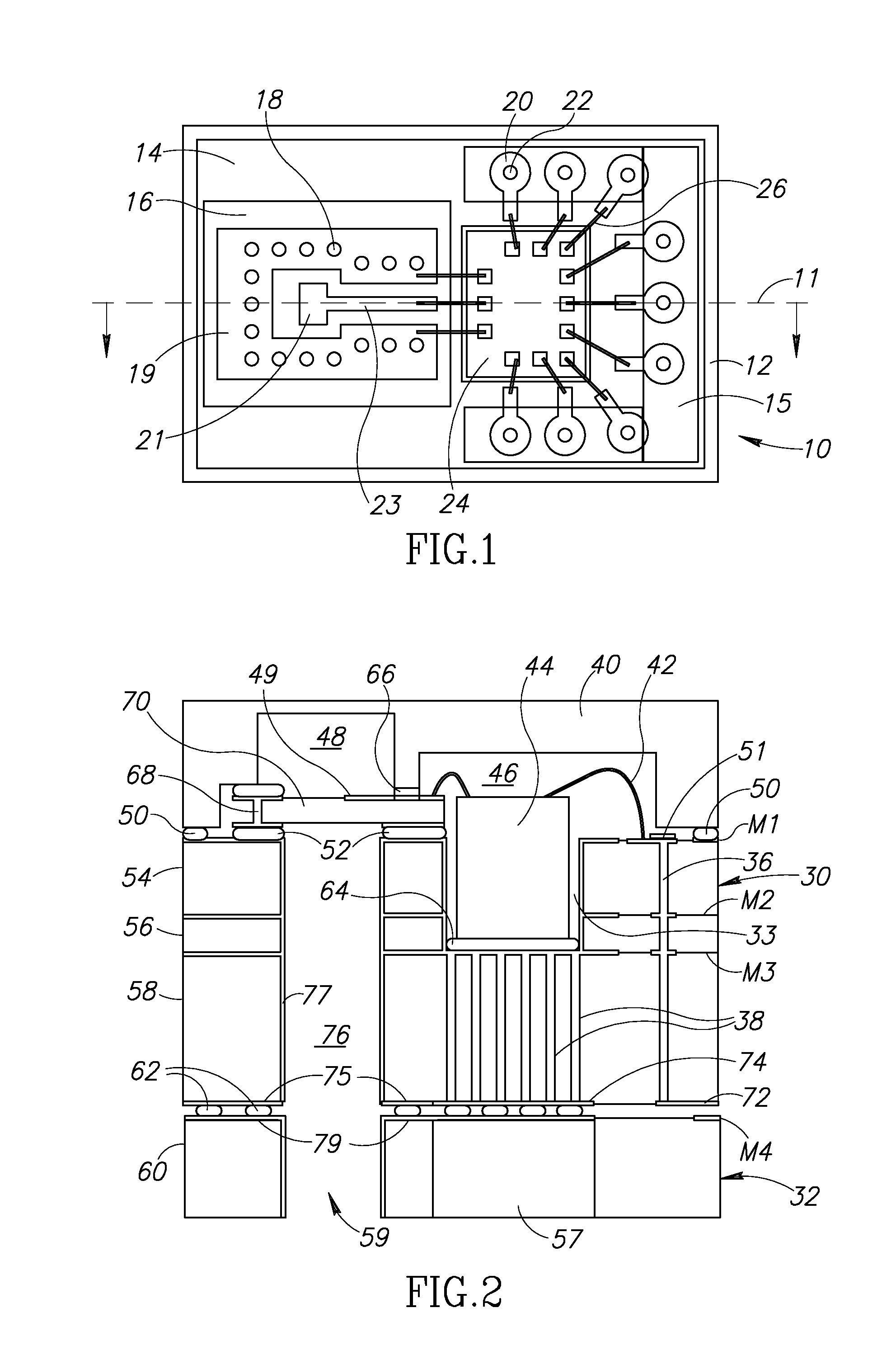 High frequency transition matching in an electronic package for millimeter wave semiconductor dies
