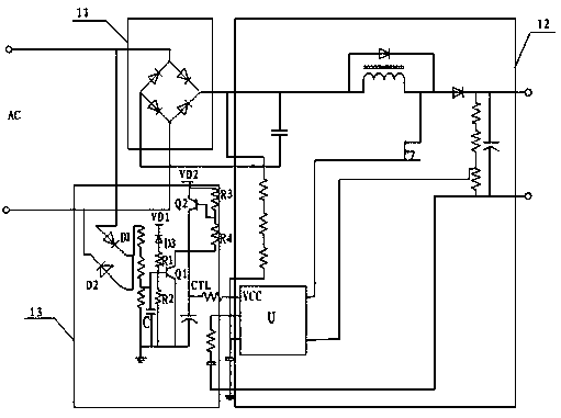 Wide voltage input circuit and refrigeration equipment