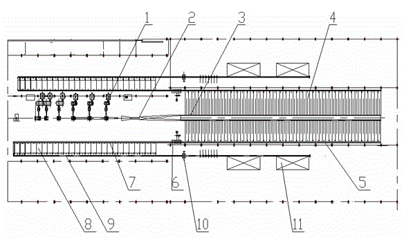 Finishing method for straightening small and medium-sized angle steel double-line long ruler