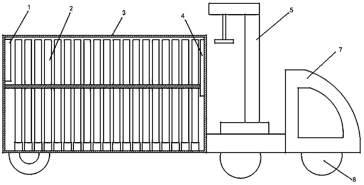 Multifunctional refrigerating carrier vehicle with lifting arm