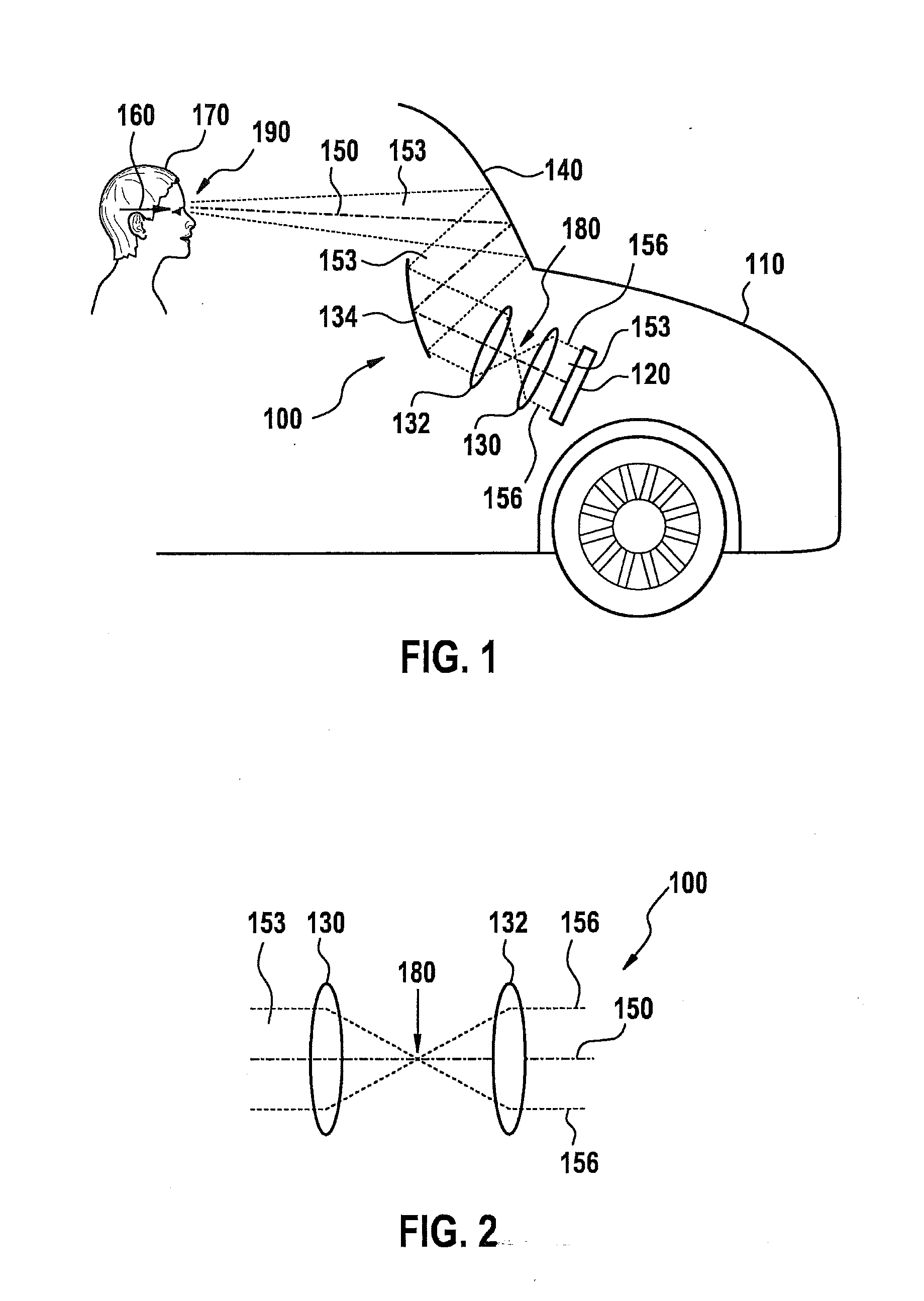 Field-of-view display for a vehicle