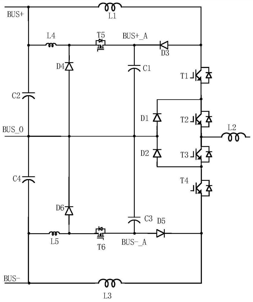 A three-level topology circuit, single-phase inverter and three-phase inverter