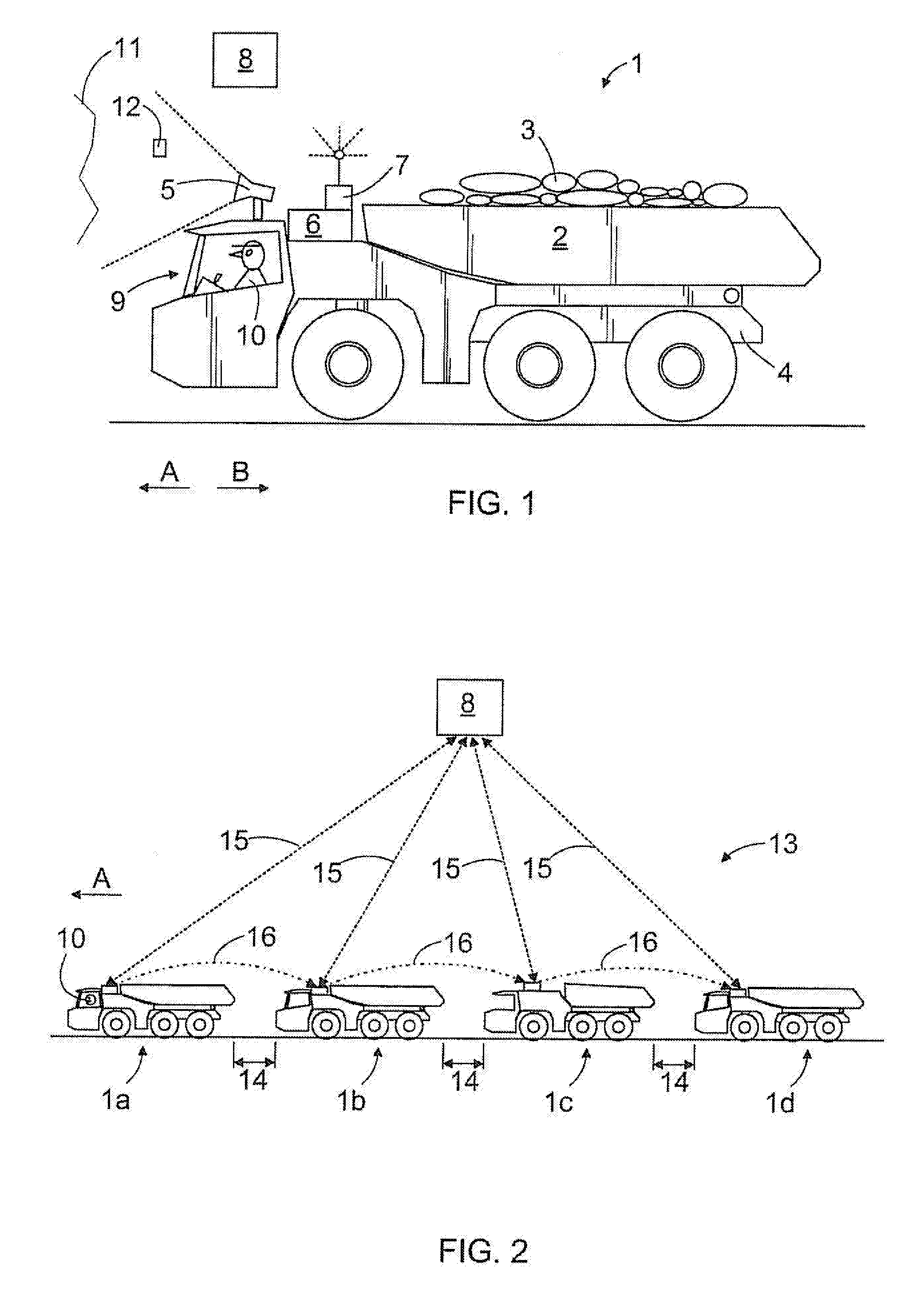 Method of Driving Plurality of Mine Vehicles in Mine, and Transport System