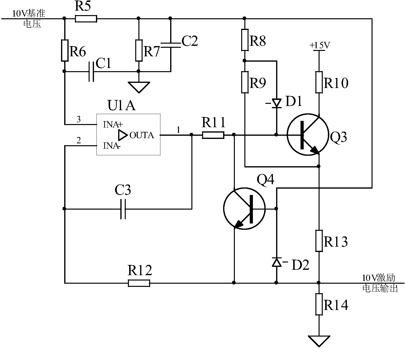 Detection circuit for pressure sensor of aeroengine