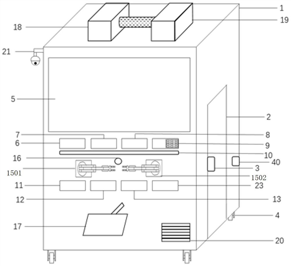 Oropharynx swab nucleic acid sampling workstation