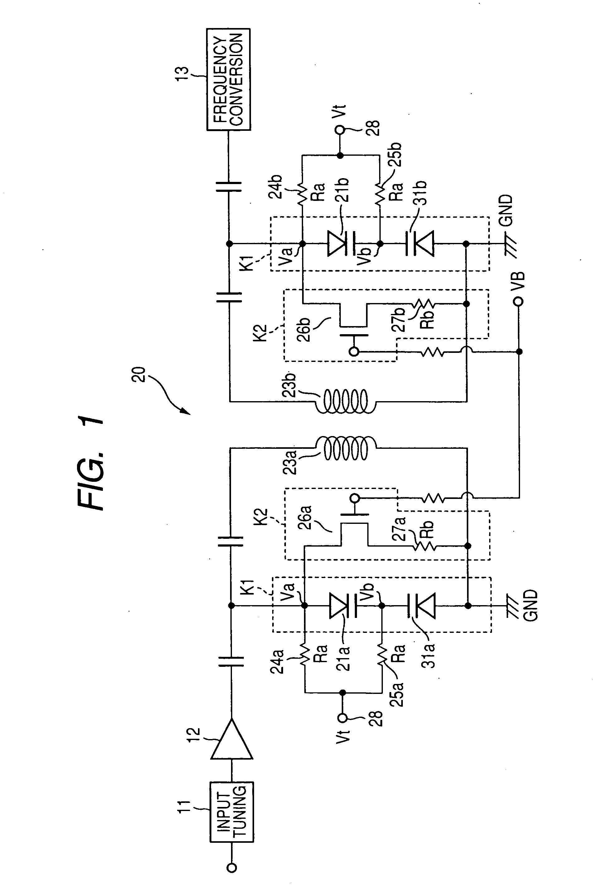 Tuning circuit for preventing a deterioration of Q value