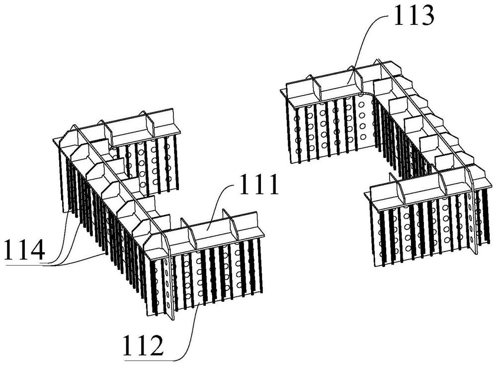 Novel main tower crown structure and sectional installation method thereof