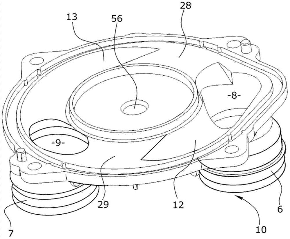 Side channel blower having a plurality of feed channels distributed over the circumference