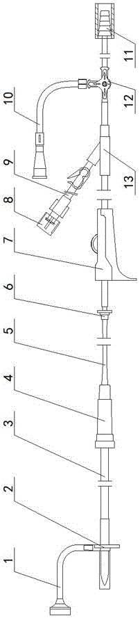 Bladder irrigation connecting pipe