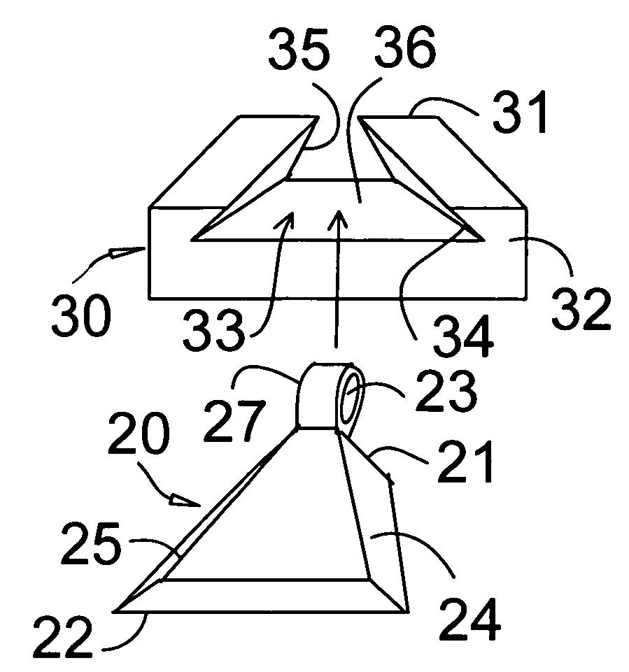 Two-piece tie down clip for sheet material