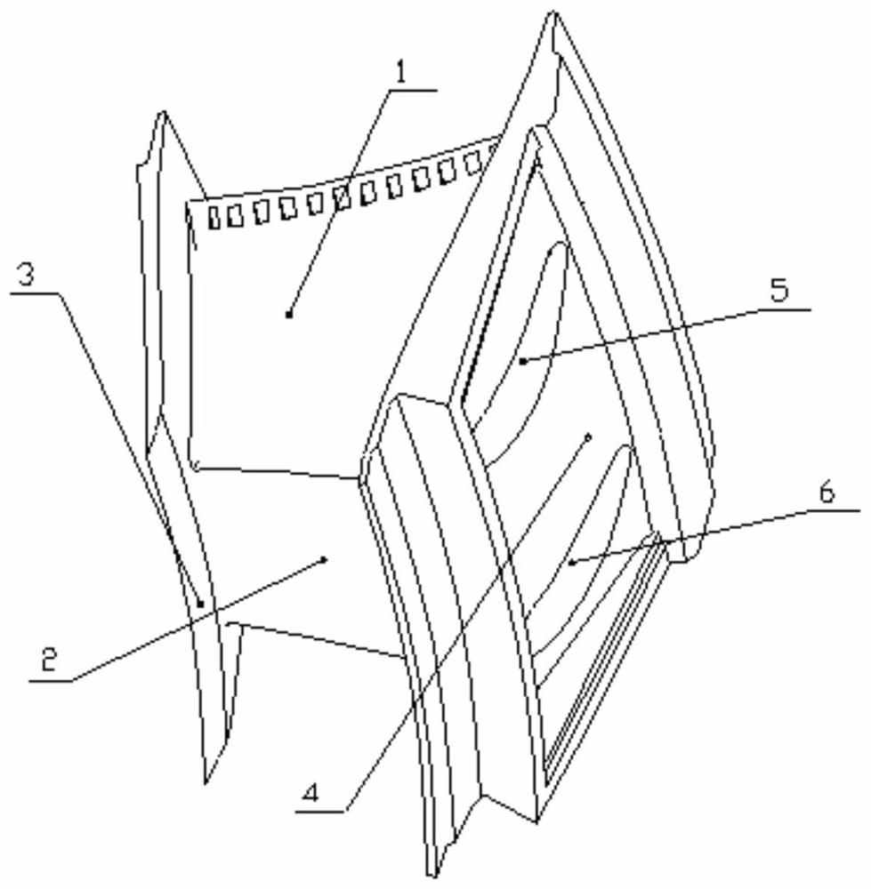 Method for preventing mixed crystals from being generated at free end of conjoined single crystal guide blade core