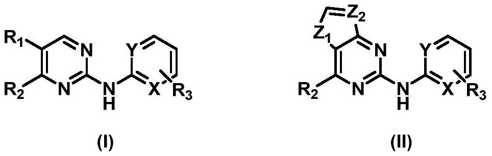 Aminopyrimidine derivative as well as preparation method and application thereof