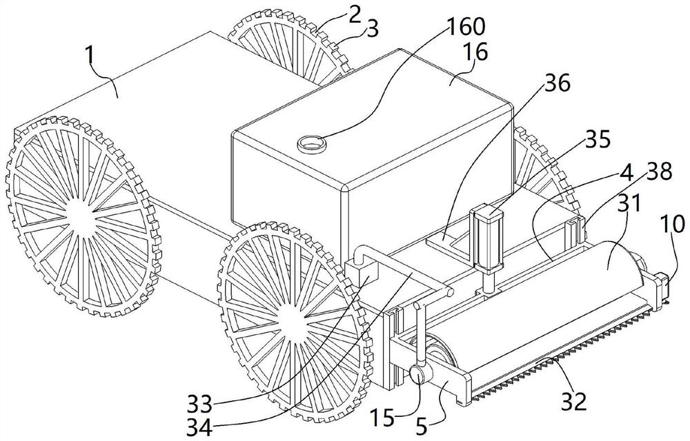 Mechanical device for preventing and treating reeds by applying medicament