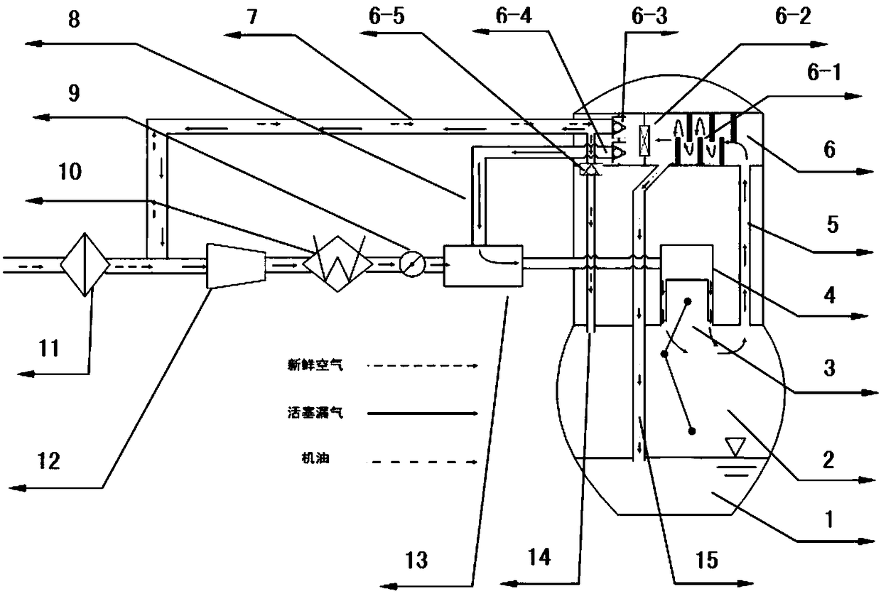 Supercharged engine crank case ventilating system structure