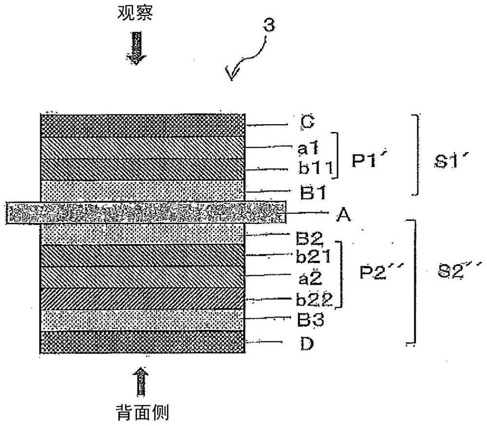 Polarizing film group with adhesive layer, liquid crystal panel and liquid crystal display device