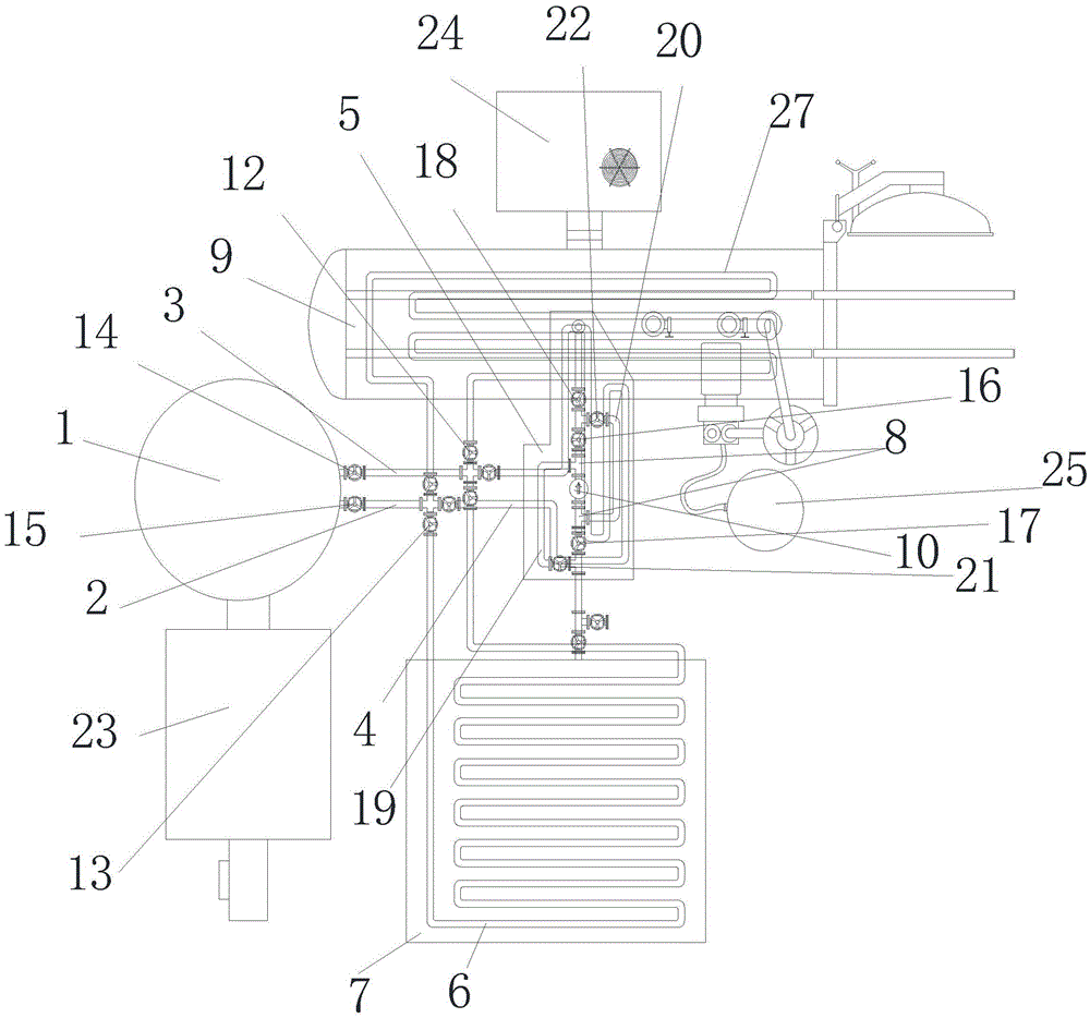 Multi-functional integral drier and implementation method thereof