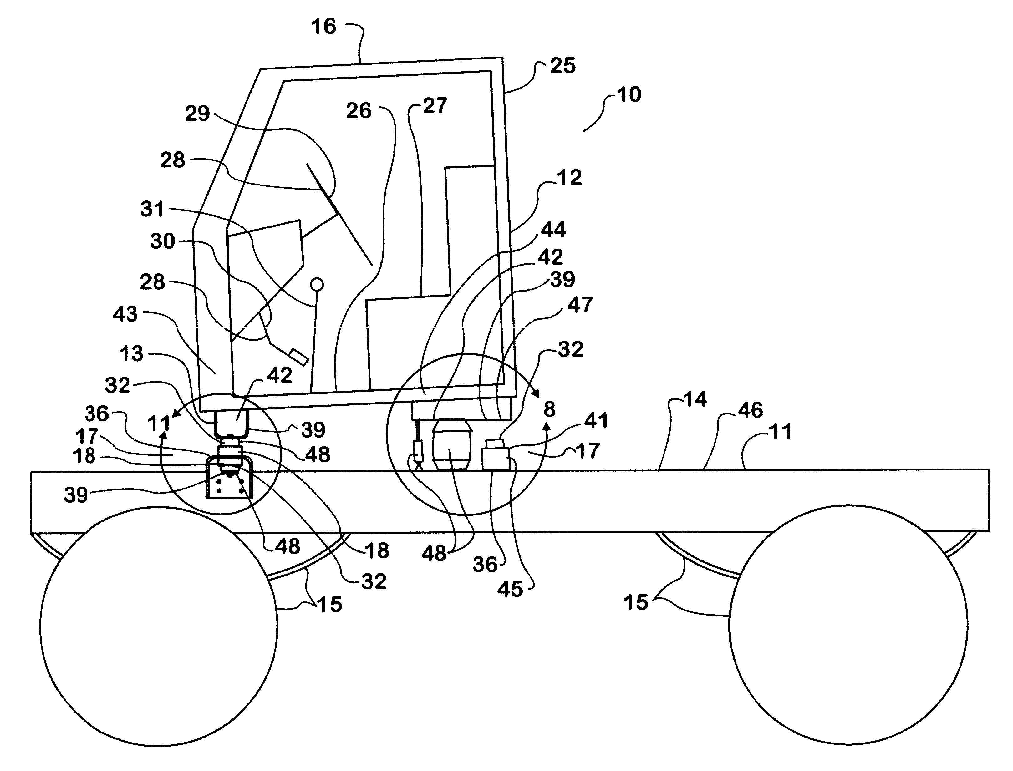 Vehicle body suspension system