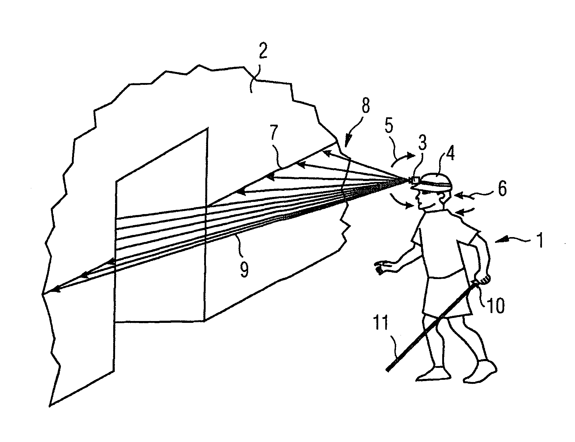 Device for communicating environmental information to a visually impaired person
