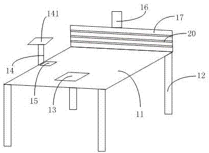 Desk capable of regularly charging mobile phone in wireless way and of warming