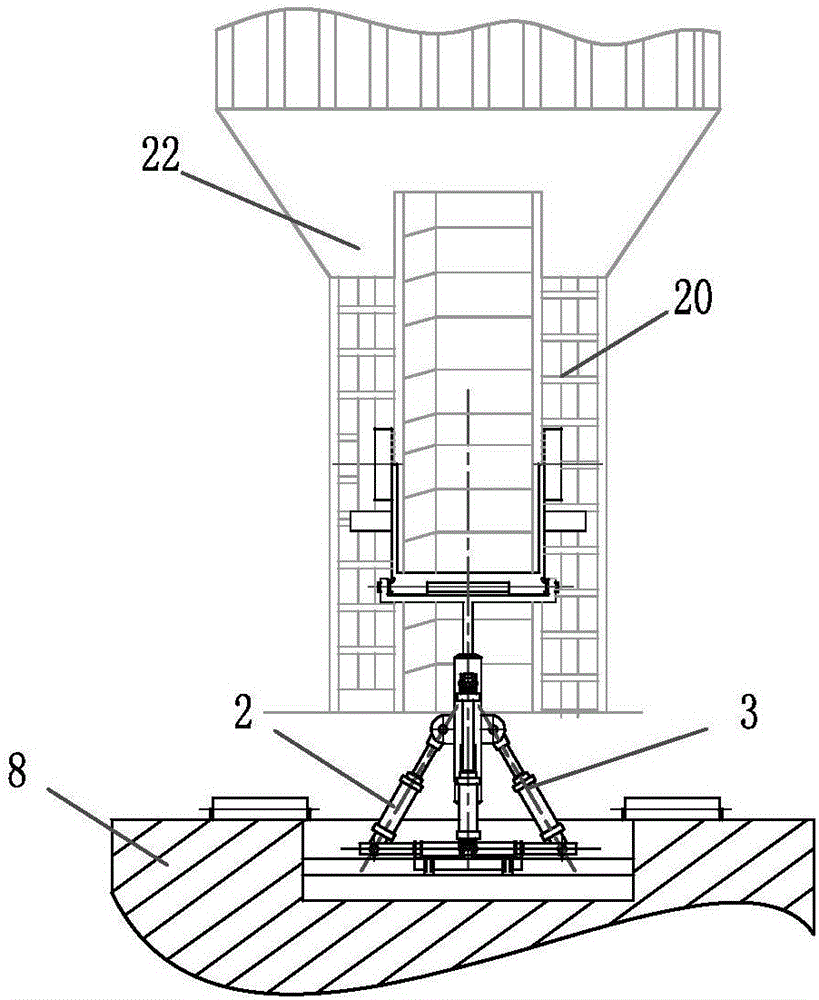 Wave compensating device for ascending operation of high-rise pile cap