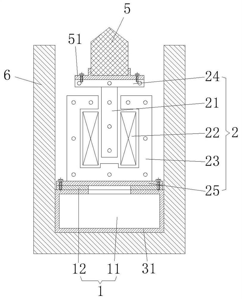 An electromagnetic holding type tin wiping device