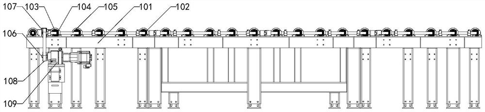 Super-long glass multi-unit synchronous stacking device and control system thereof