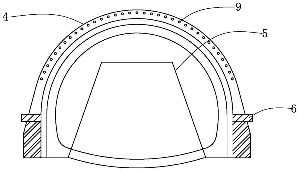 Reverse tunnel entering construction method for tunnel special-shaped protection arch on slope accumulation body