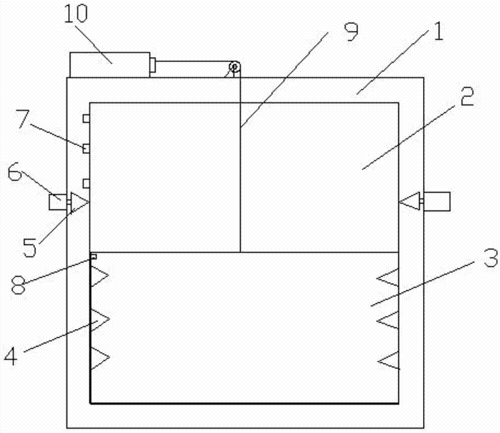 Sliding door of discharging platform for building hoisting frame