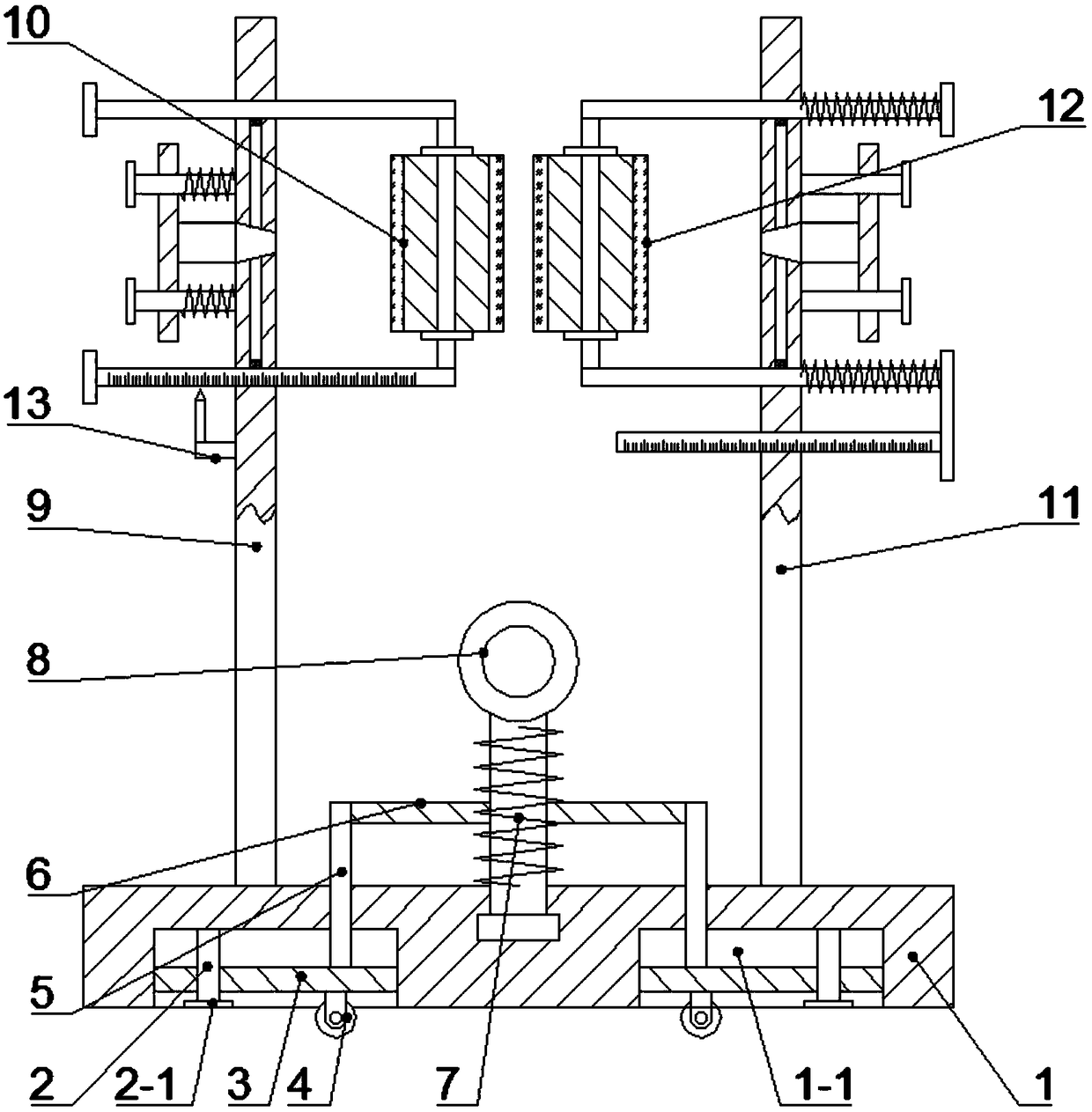 Repairing and detecting equipment for covering machine