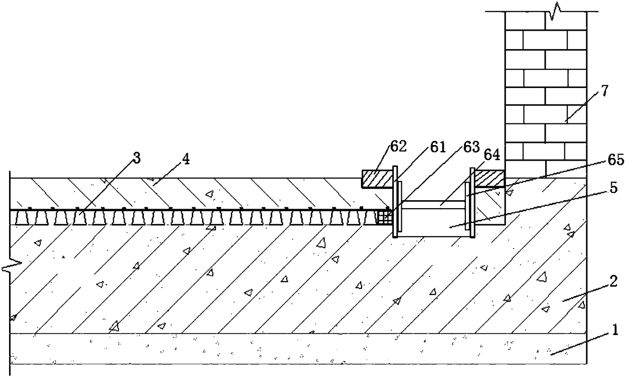Ground structure with underground space having drainage and seepage functionand construction method thereof