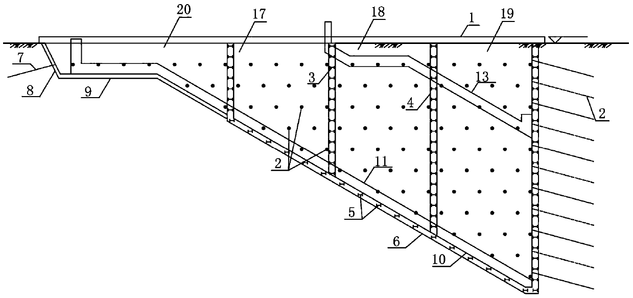 Sectional steel horizontal enclosure structure and construction method of subway entrance and exit in rocky strata