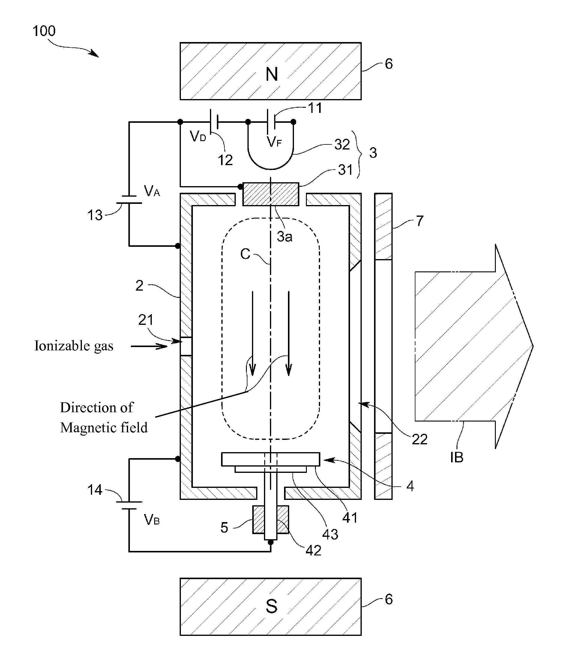 Repeller structure and ion source