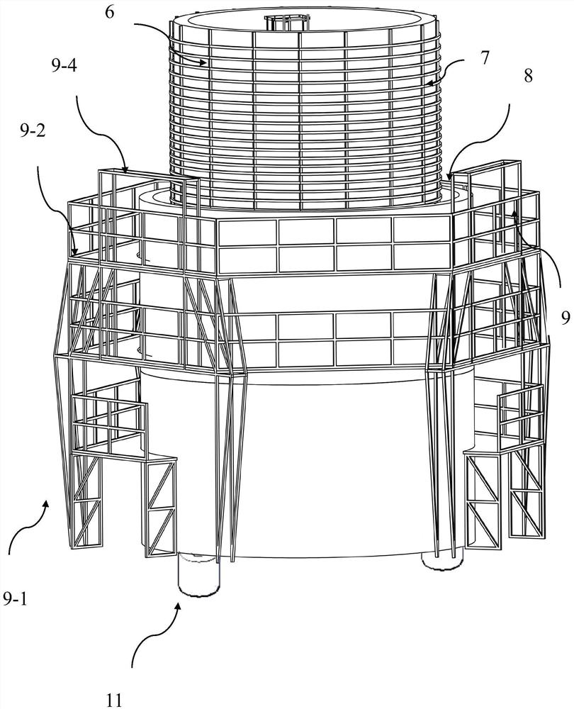 Prefabrication production method of prestressed concrete wind power generation tower drum