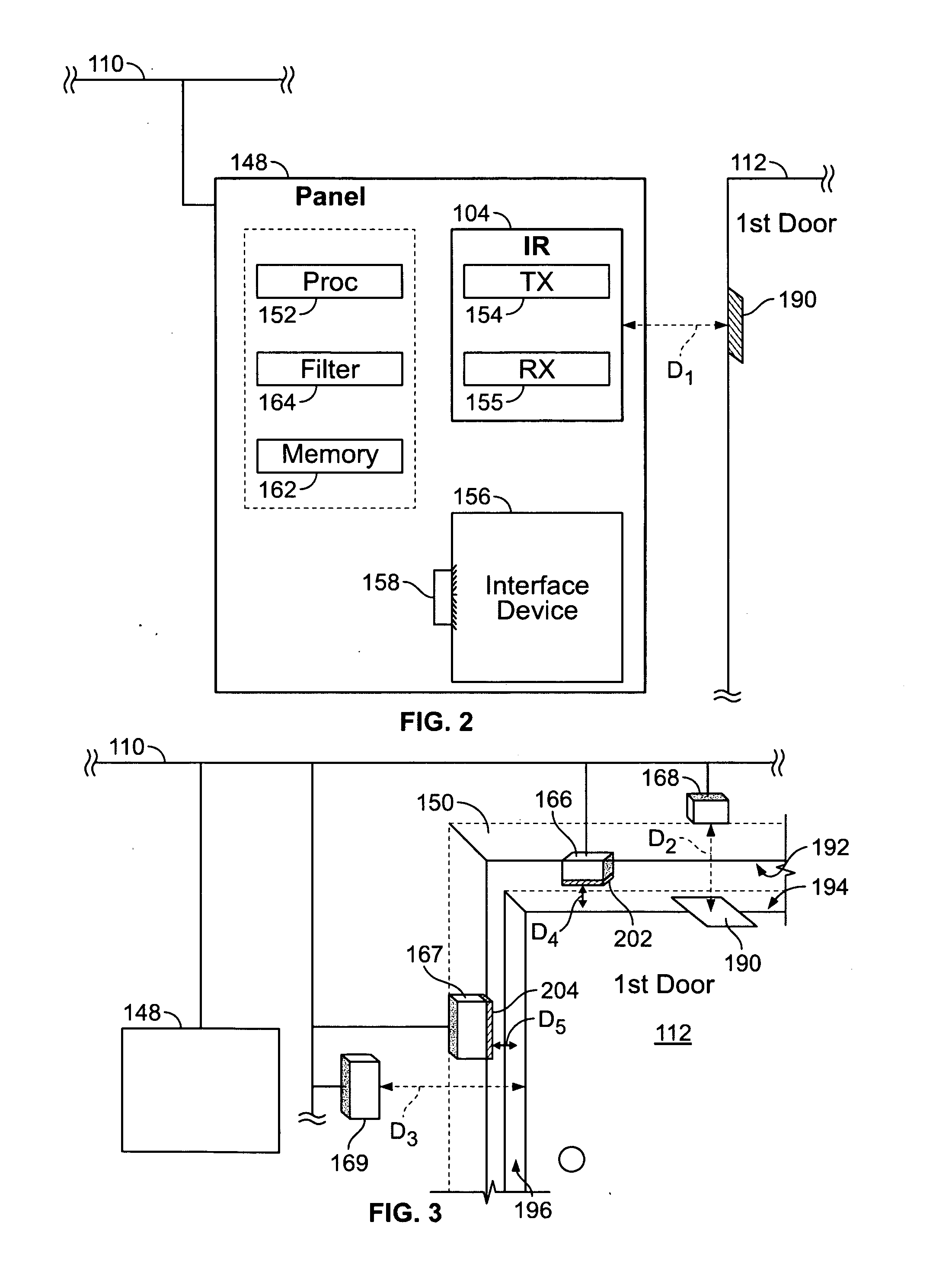 Method and apparatus for using an infrared reflectivity sensor in a security system