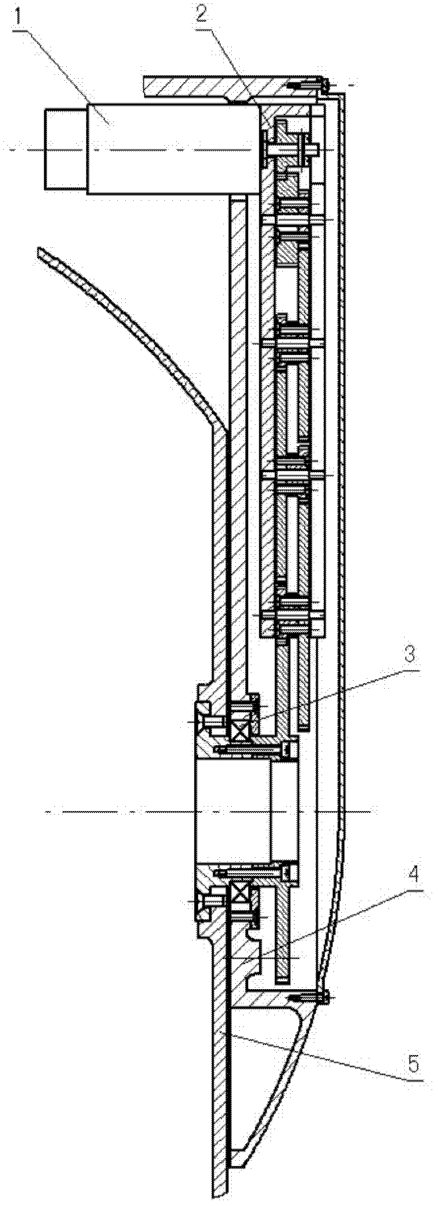 Airborne photoelectric-platform outer frame torque motor driving shafting module for clearance elimination