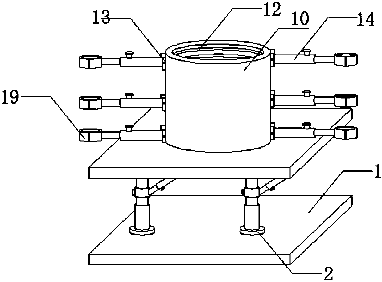 Industrial robot connecting base capable of realizing convenient adjustment of angle