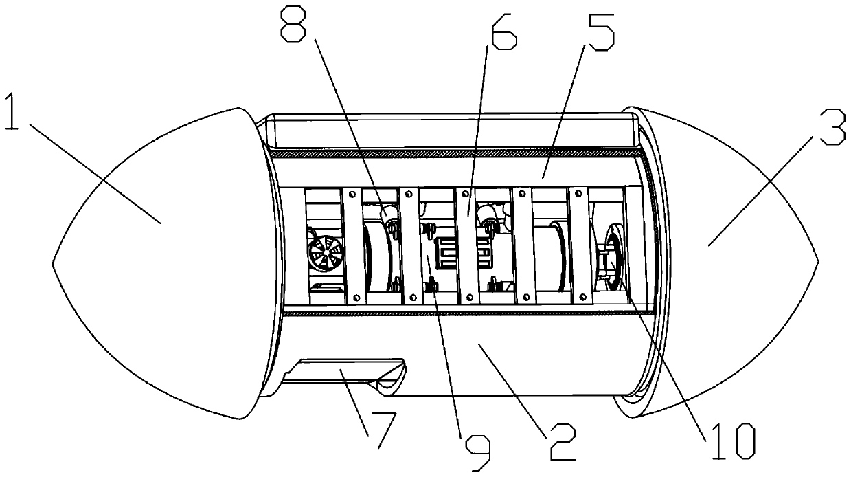 Long-focus push-broom camera device based on piezoelectric actuator