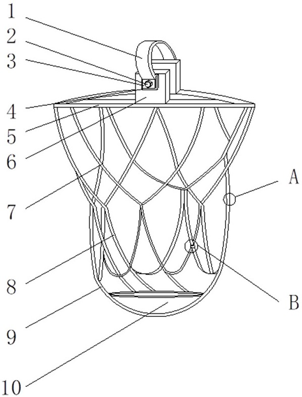 Fruit protection mesh bag with coconut windproof function