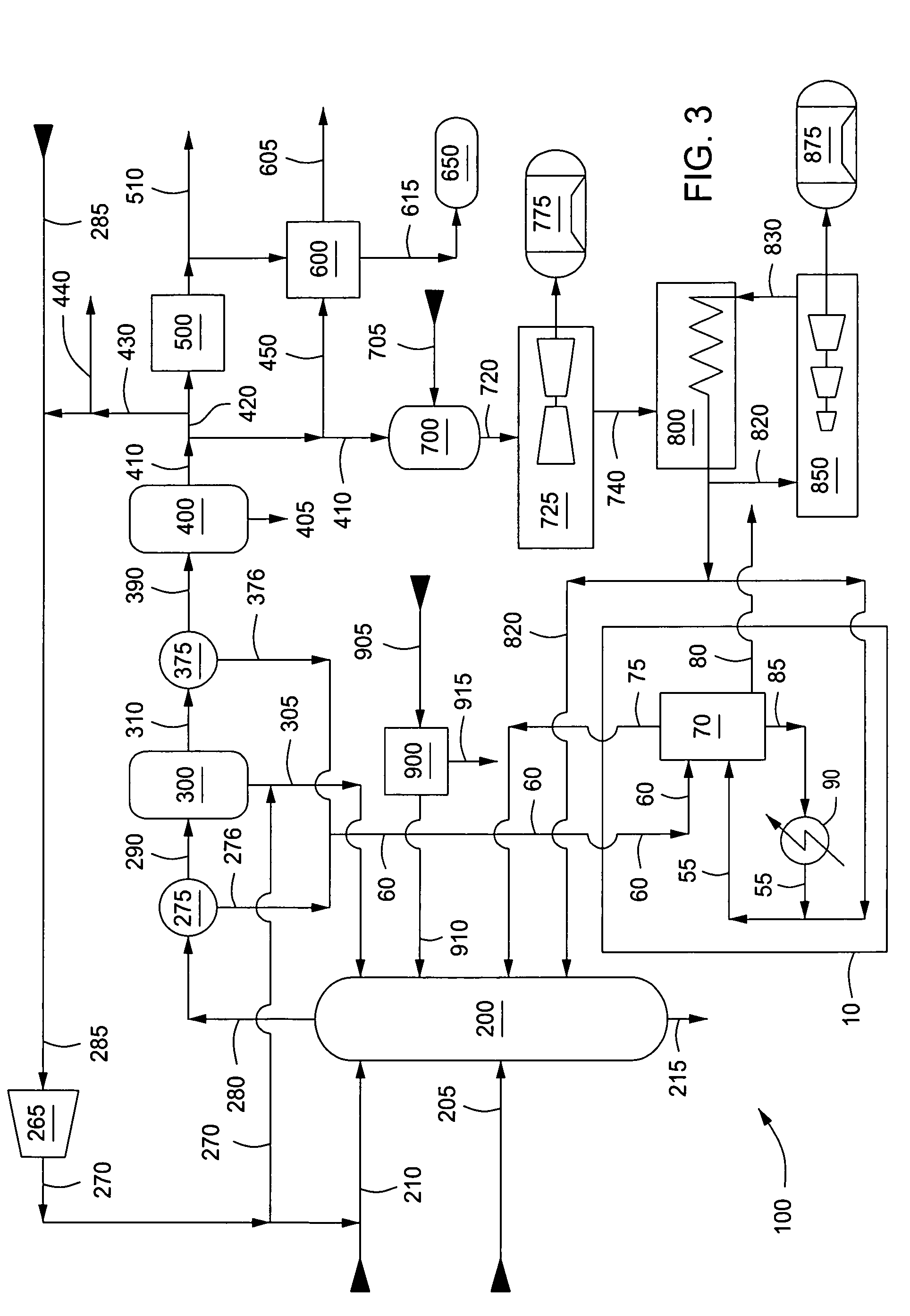 Method for treatment of process waters using steam